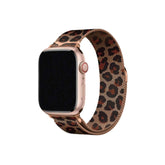 Curea Ceas Apple Watch Milanese Leopard Print Seria 5/6/7/8/9 Ultra Metalica Anca's Store